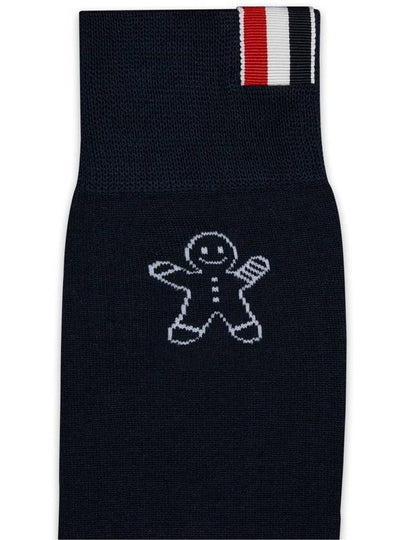 holiday gingerbread-jacquard socks - THOM BROWNE - BALAAN 2