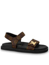 LV Sunset Comfort Flat Sandals Brown - LOUIS VUITTON - BALAAN 1