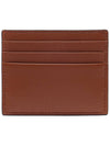 V Logo Signature Card Wallet Brown - VALENTINO - BALAAN 5