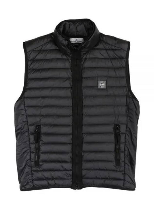 Men's Logo Patch Puffer Vest Black - STONE ISLAND - BALAAN 2