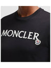 Women s Embroidered Logo Short Sleeve T Shirt Black - MONCLER - BALAAN 6