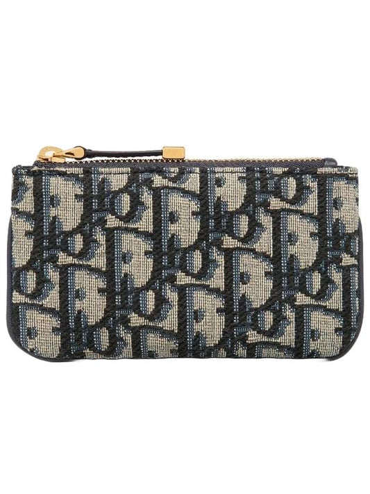 Travel Oblique Jacquard Key Holder Blue - DIOR - BALAAN 1