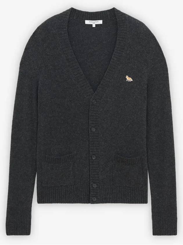 Fox patch wool regular cardigan LM00501KT1006 - MAISON KITSUNE - BALAAN 1