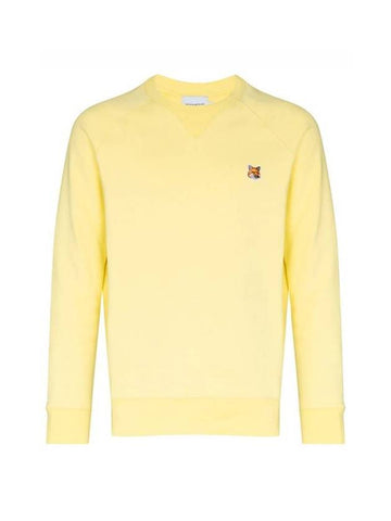 Fox Head Patch Classic Sweatshirt Light Yellow - MAISON KITSUNE - BALAAN 1