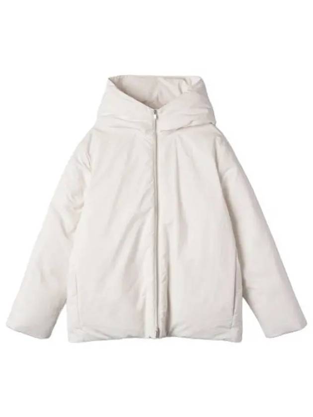 Padded hooded jumper natural jacket - JIL SANDER - BALAAN 1