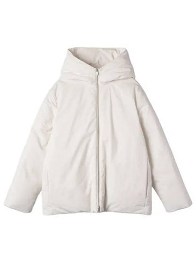 Zipper Hood Padded Down Jacket White - JIL SANDER - BALAAN 2