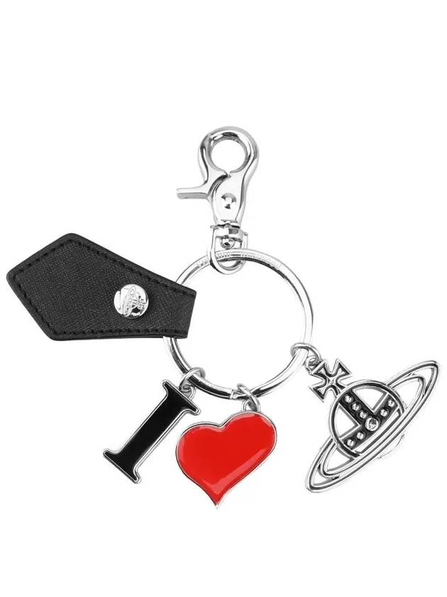 VIVIENNE WESTWOOD Polly I Love of Charm Keyring Black 82030082 S000B N401 - VIVIENNE WESTWOOD - BALAAN