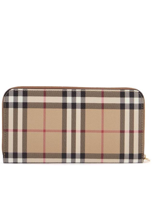 Check Zip Around Long Wallet Archive Beige - BURBERRY - BALAAN 4