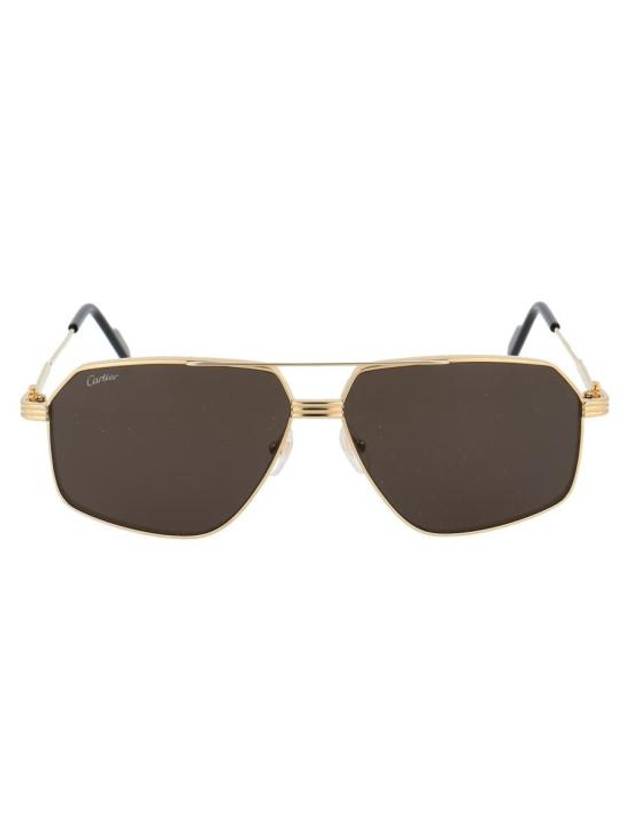 sunglasses CT0270S 001 001 GOLD GOLD GRAY - CARTIER - BALAAN 1