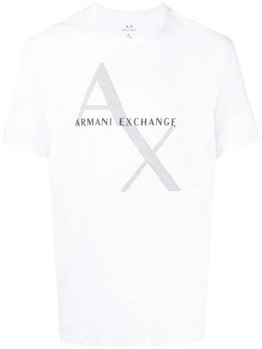 Classic diagonal logo short sleeve t shirt white - ARMANI EXCHANGE - BALAAN 1