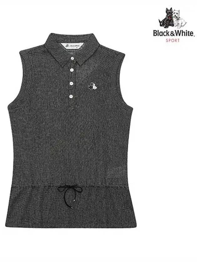 Washa long length sleeveless 9801LCOLBLACK - BLACK&WHITE - BALAAN 1