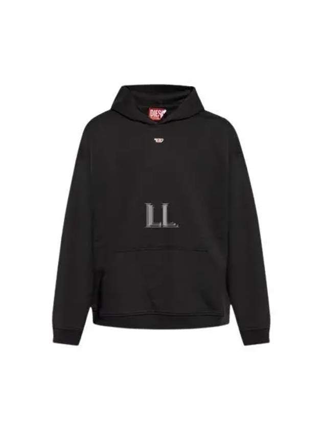 D Logo Patch Hoodie Black - DIESEL - BALAAN 2