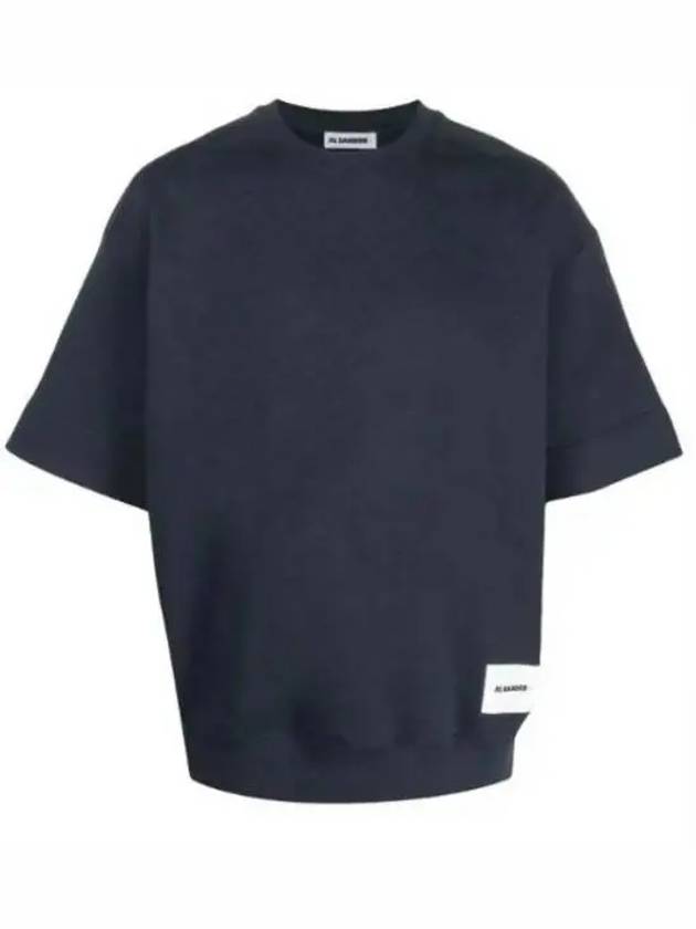 Logo Patch Short Sleeve T-Shirt Midnight - JIL SANDER - BALAAN 2