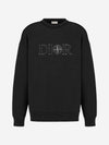 Cotton Fleece Sweatshirt Black - DIOR - BALAAN 1