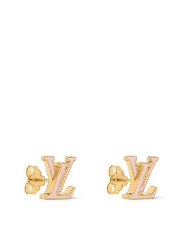 LV Iconic Enamel Earrings Gold - LOUIS VUITTON - BALAAN 4