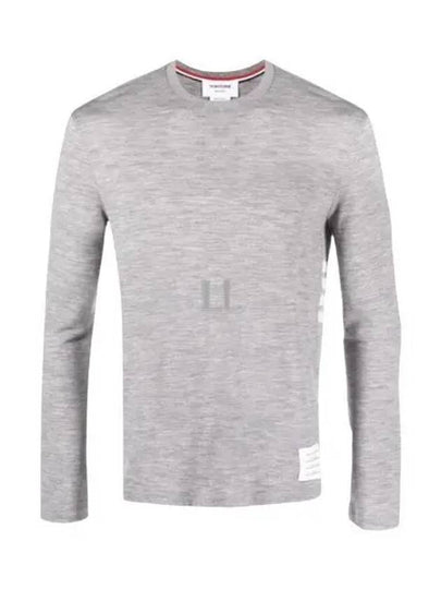 Wool Jersey 4-Bar Long Sleeve T-Shirt Light Grey - THOM BROWNE - BALAAN 2