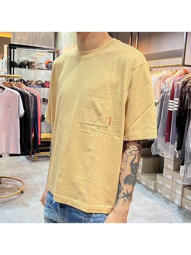 Pink Label Crew Neck Short Sleeve T-Shirt Light Camel - ACNE STUDIOS - BALAAN 4