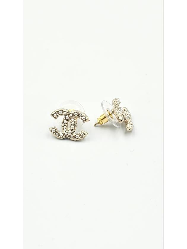 Women's CC Logo Pearl Pearl Earrings Gold - CHANEL - BALAAN 5