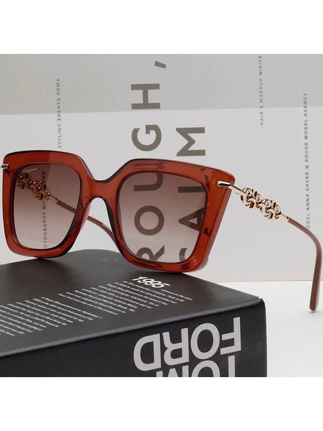 Eyewear Gradient Butterfly Sunglasses Brown - SALVATORE FERRAGAMO - BALAAN 3