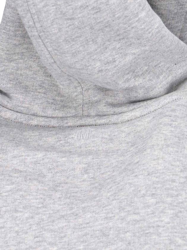 Classic Logo Print Hoodie Grey - AMI - BALAAN 6