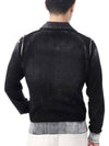 Reverse Print Polo Knit Top Black - DIESEL - BALAAN 4