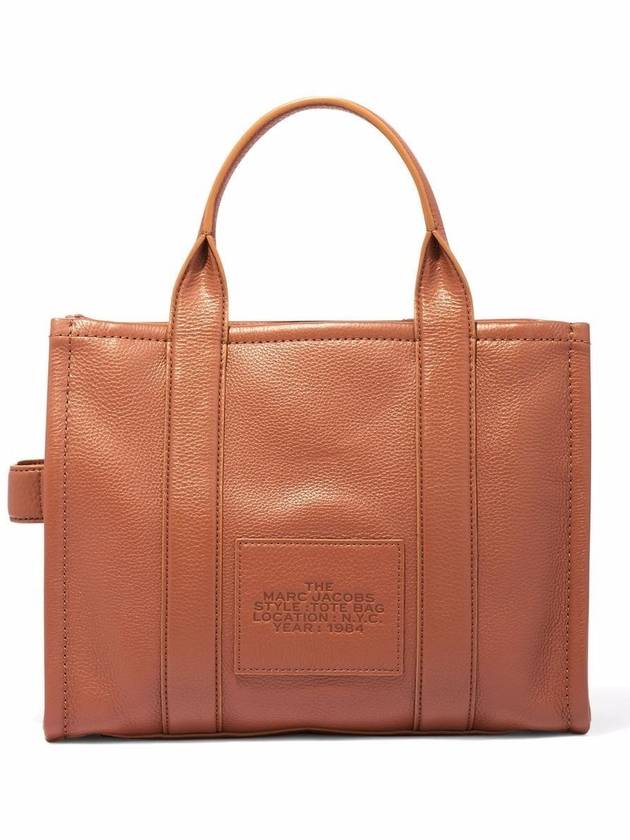 Logo Medium Leather Tote Bag Brown - MARC JACOBS - BALAAN 6