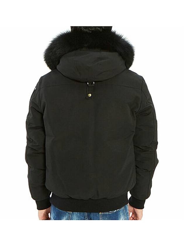 Ballistic Bomber Jacket Black Fox Fur Gold Metal Black - MOOSE KNUCKLES - BALAAN 4