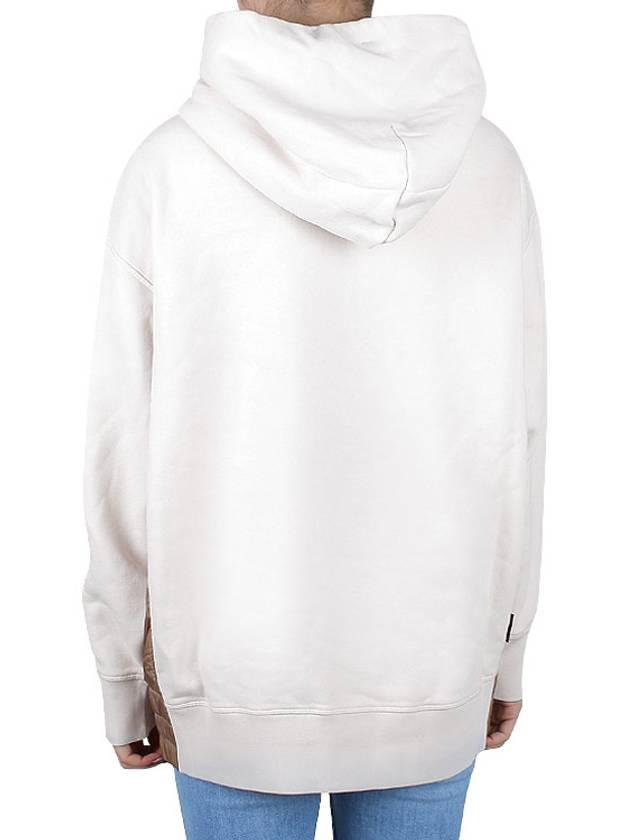 Grenoble Lettering Logo Hooded Top Beige - MONCLER - 5