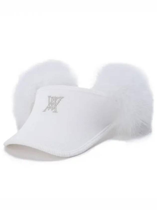 Anew W REAL Fur Snow Winter Sun Visor Cap OW Domestic Product GQCY23100411427 - ANEWGOLF - BALAAN 1