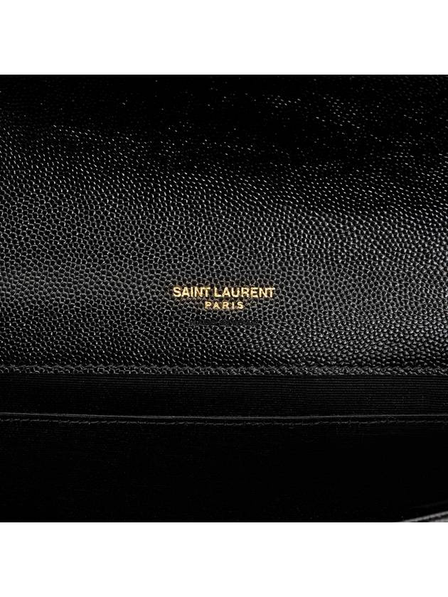 Matelasse Gold Logo Strap Clutch Bag Black - SAINT LAURENT - BALAAN 9