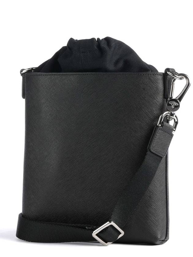 Saffiano Drawstring Cross Bag Black - VIVIENNE WESTWOOD - BALAAN 3