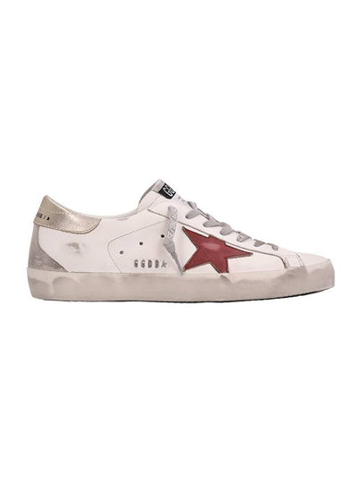 Superstar Leather Low Top Sneakers Red White - GOLDEN GOOSE - BALAAN 2