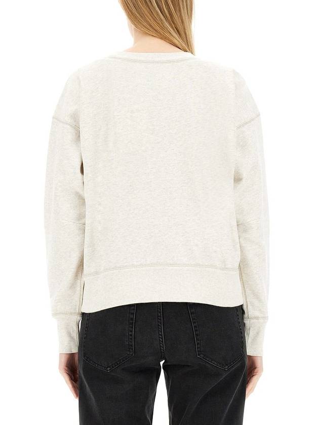 Shard Embroidered Logo Sweatshirt Ecru - ISABEL MARANT - BALAAN 4