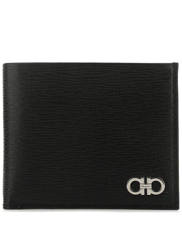 Gancini Half Wallet Black - SALVATORE FERRAGAMO - BALAAN 2