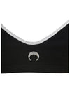 Moon Logo Contrast Bra Black - MARINE SERRE - BALAAN 4