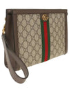 GG Supreme Canvas Ophidia Clutch Bag Beige Ebony - GUCCI - BALAAN 3