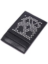 Crystal Stud Card Wallet Black - ALEXANDER MCQUEEN - BALAAN.