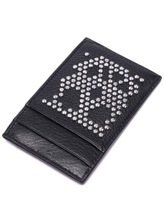 Crystal Stud Card Wallet Black - ALEXANDER MCQUEEN - BALAAN 6