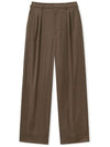 Wide Half Banding Two Tuck Slacks BROWN - WEST GRAND BOULEVARD - BALAAN 2