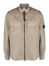 Taylon L Lens Shirt Zip Up Jacket Beige - CP COMPANY - BALAAN 2