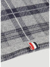 Thom Browne All Over Tartan Brand Tab Wool Blend Knit Scarf - THOM BROWNE - BALAAN 5