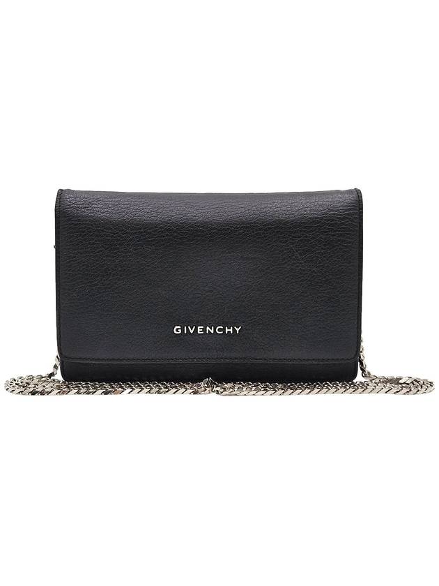 Givenchy BC06250012 403 Black Leather Pandora Mini Chain Cross Bag - GIVENCHY - BALAAN 1