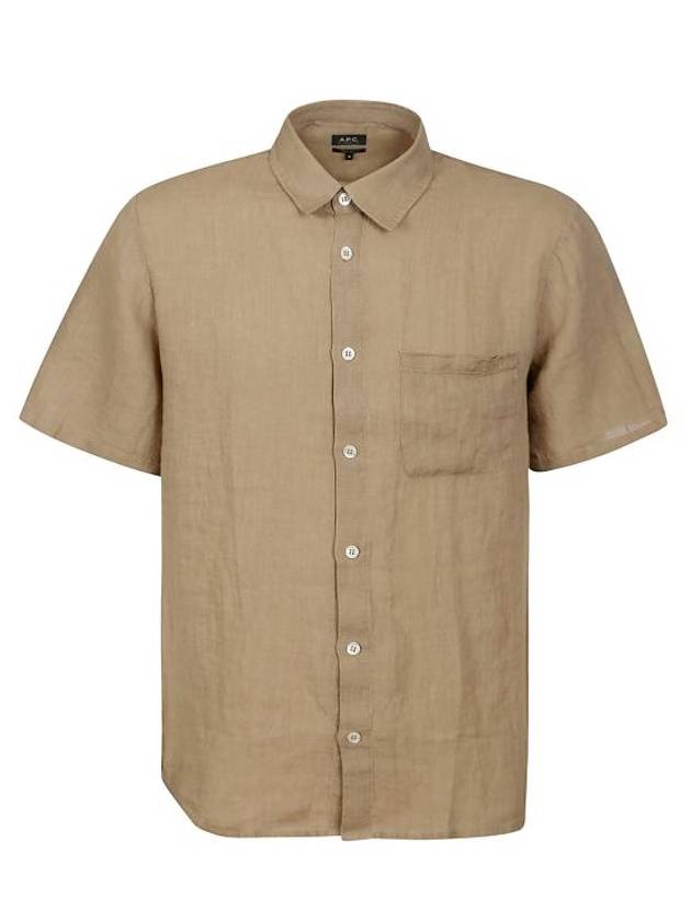 Bellini Linen Short Sleeve Shirt Beige - A.P.C. - BALAAN 2