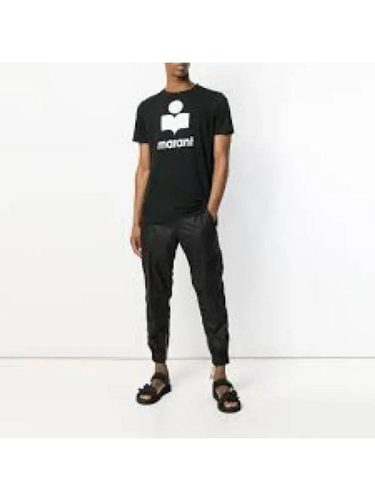 Coldy Logo Short Sleeve T Shirt Black Silver TS0004FAA1N10E01BK - ISABEL MARANT - BALAAN 1