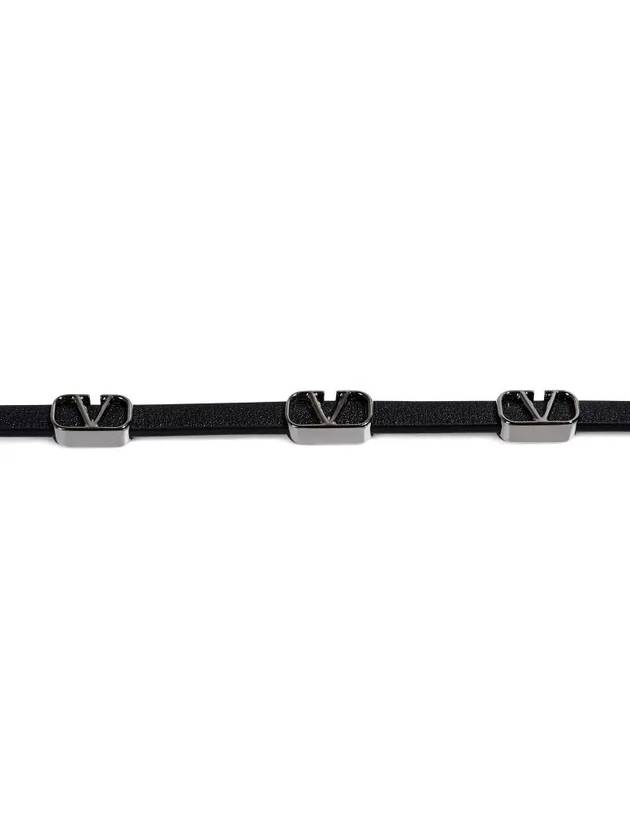 Garavani Metal Logo Bracelet Black - VALENTINO - BALAAN 4