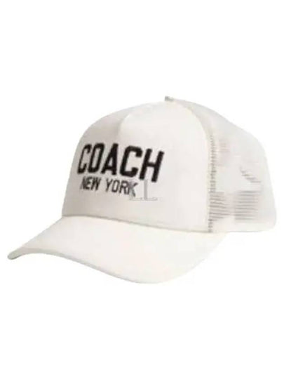 Logo Trucker Ball Cap Chalk - COACH - BALAAN 2