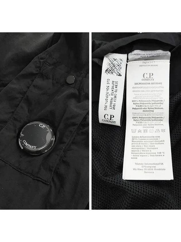 Chrome-R Pocket Over Long Sleeve Shirt Black - CP COMPANY - BALAAN 5