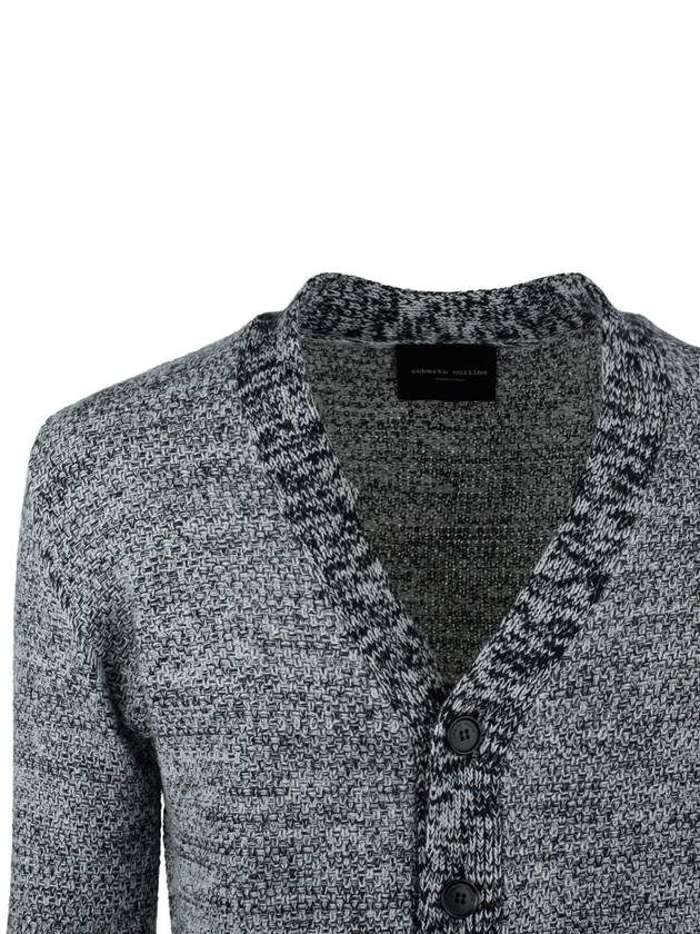 Roberto Collina Black And Gray Cardigan With Mélange Effect - ROBERTO COLLINA - BALAAN 3