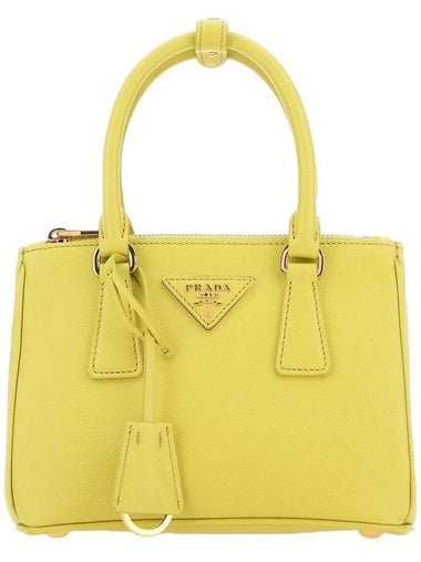 Galleria Saffiano Mini Bag Yellow - PRADA - BALAAN 1