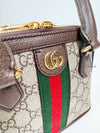 GG Supreme Web Band Leather Tote Bag Beige - GUCCI - BALAAN 4